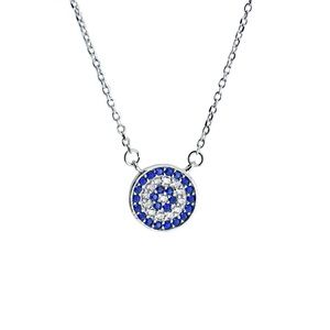 Sterling silver evil eye  necklace